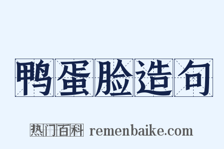 鸭蛋脸造句是什么意思的图片